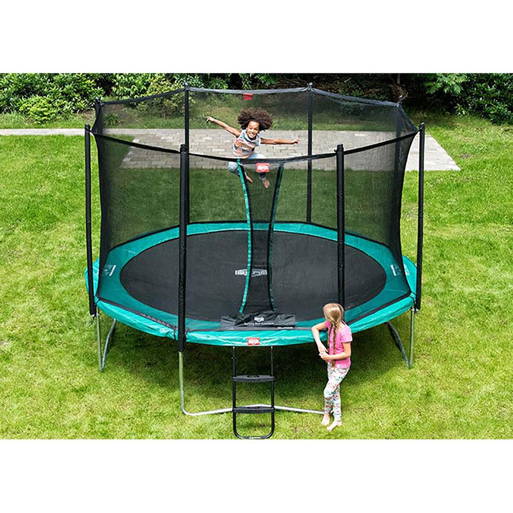 Berg Favorit Regular 330 Trampoline Green with Safety Net Stakelums