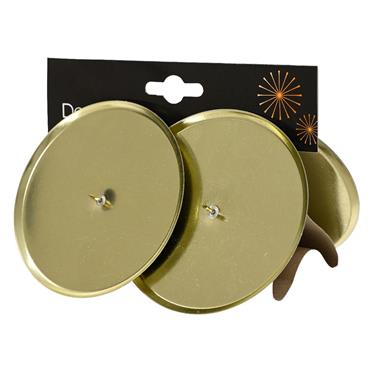 Iron Candleholder For Tablescape Or Wreath Light Gold