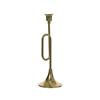 Kaemingk Trumpet Candleholder Aluminium Gold 12cmx12cmx34cm
