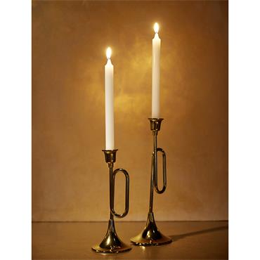 Kaemingk Trumpet Candleholder Aluminium Gold 10cmx10cmx27cm