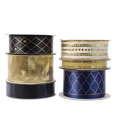 Kaemingk Ribbon Assorted Black-blue-gold