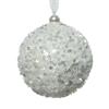 Bauble Sequins Winter White 8cm