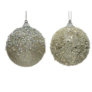 Bauble Foam Glitter Beads 8cm Assorted