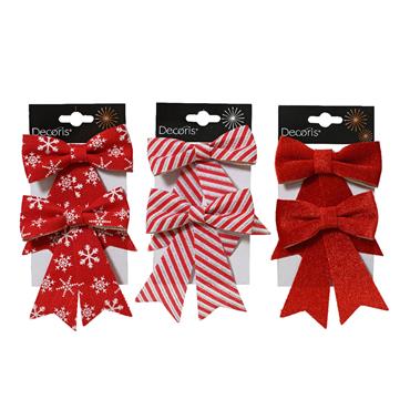 Christmas Bow Red 2 Pack Assorted
