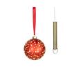 Kaemingk Micro Led Red Bauble Warm White 14cm