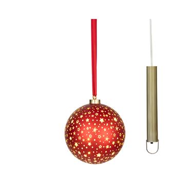 Kaemingk Red Micro Led Ball Warm White Led 19cm