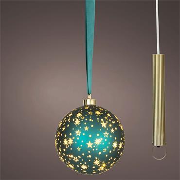 Kaemingk Green Micro Led Ball Warm White Led D.14cm