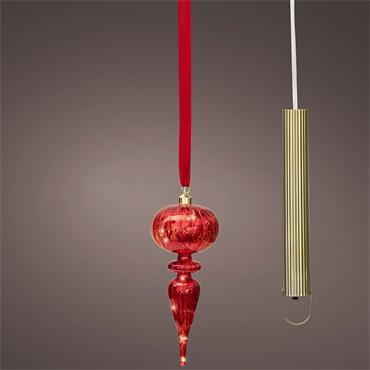 Kaemingk Red Micro Led Ornament D.10.5cmx27cm