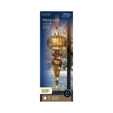 Kaemingk Brown Micro Led Ornament D.10.5cmx27cm