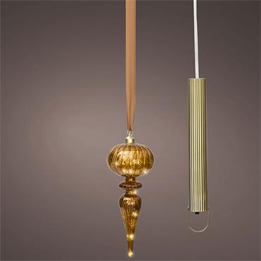 Kaemingk Brown Micro Led Ornament D.10.5cmx27cm