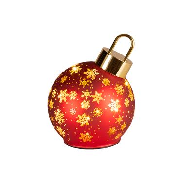 Kaemingk Led Rotating Bauble Red/ White Small 14cmx18cm