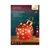 Kaemingk Led Rotating Bauble Red/ White Small 14cmx18cm