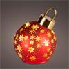 Kaemingk Led Rotating Bauble Red/ White Small 14cmx18cm