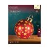 Kaemingk Led Rotating Bauble Red/ White Large 18cmx23cm