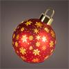 Kaemingk Led Rotating Bauble Red/ White Large 18cmx23cm
