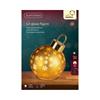 Kaemingk Led Rotating Bauble Gold/warm White Small 14cmx18cm