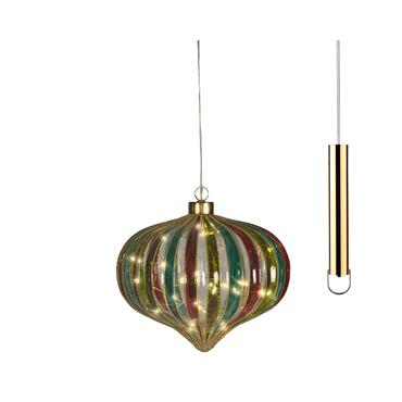 Kaemingk Green And Red Micro Led Onion D.20cm