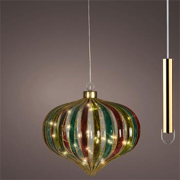 Kaemingk Green And Red Micro Led Onion D.20cm
