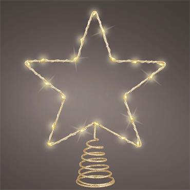Kaemingk Micro Led Treetopper Metal Star 5cmx22cmx27cm