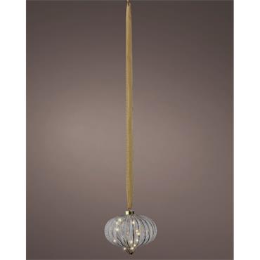 Micro Led Onion Shape White Battery Warm White 20cm