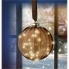 Micro Led Light Ball Decoration Brown Battery Warm White 14cm