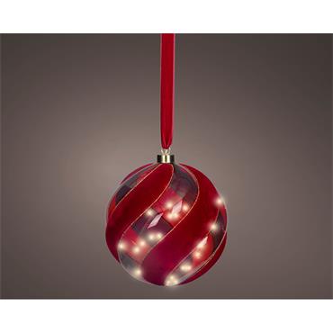 Kaemingk Red Micro Led Ball D.19cm