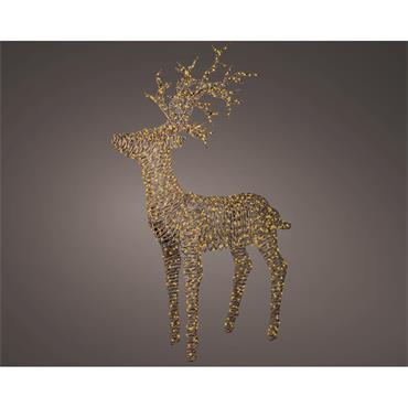 Kaemingk Wicker Reindeer Led Lights 38cmx107cmx180cm