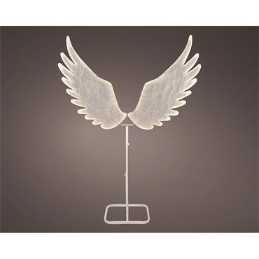 Kaemingk Led Angel Wings Stand White 38cmx148cmx164cm