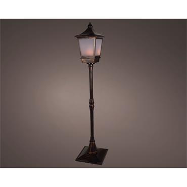 Kaemingk Led Lantern Lamp Post Fire Flame Effect Indoor/outdoor 37.5cmx37.5cmx185cm