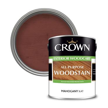 Crown All Purpose Woodstain Mahogany 5L