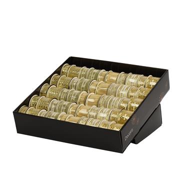 Kaemingk Ribbon Gold Embroidered 10 Assorted 270cmx4cmx0.01cm