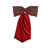 Kaemingk Velvet Christmas Red/tartan Bow 13cmx80cmx115cm