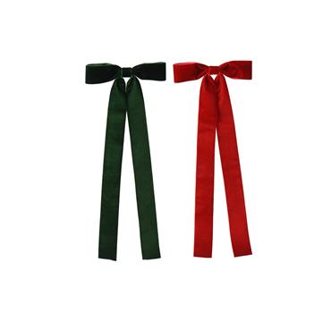 Kaemingk Long Tail Velvet Bow Assorted 3.8cmx16cmx40cm