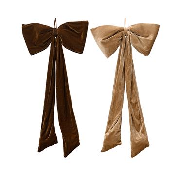 Kaemingk Long Tail Velvet Bow Assorted 5cmx50cmx100cm
