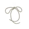 Kaemingk Diamonte Bow Decoration Silver 23.5cmx17cmx0.5cm
