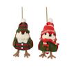 Kaemingk Felt Bird Decorastion 2 Assorted 12cmx9cmx15cm