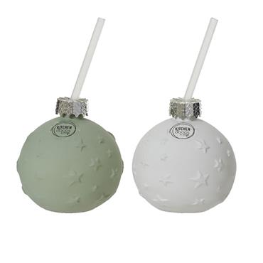 Drinking Bauble Glass 2 Assorted