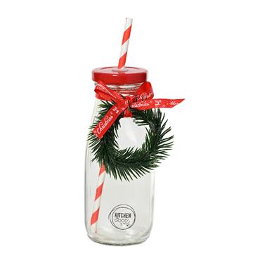 Wreath Design Drinking Glass