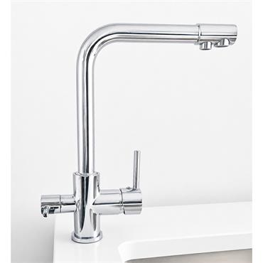Elvion Tri-flow Kitchen Tap Square Chrome