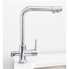 Elvion Tri-flow Kitchen Tap Square Chrome