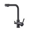 Elvion Tri-flow Kitchen Tap Square Matt Black