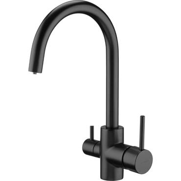 Elvion Tri-flow Kitchen Tap Matt Black