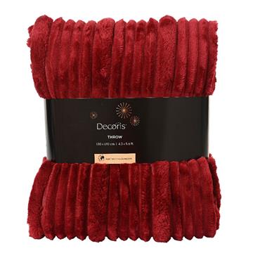 Stripe Burgundy Throw