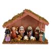 Kaemingk Nativity Crib 9 Figures Multi 26.2cmx9.7cmx19.5cm