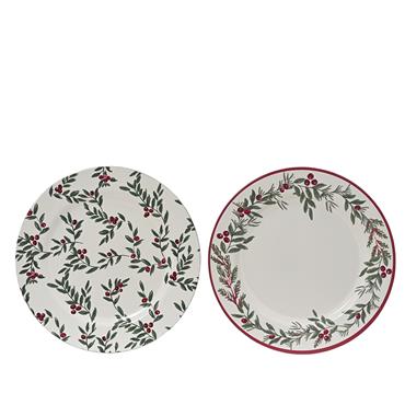 Kaemingk Charger Plate 2 Assorted Green D.33cmx1.5cm