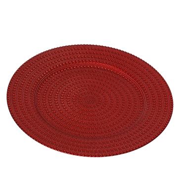 Kaemingk Red Charger Plate Red D.33cmx1.5cm