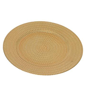 Kaemingk Gold Charger Plate Gold D.33cmx1.5cm