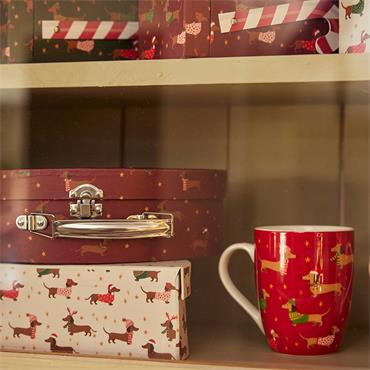 Kaemingk Mug Christmas Dog 3 Assorted 8.2cmx12cmx10.5cm