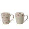 Kaemingk Mug Bow Design 2 Assorted White 8.2cmx11.5cmx10cm