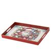 Kaemingk Serving Tray Rectangle Red 40cmx26cmx3.5cm